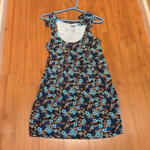 SO Blue and Brown Floral Dress